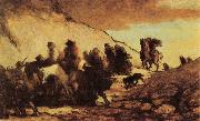 Honore Daumier The Emigrants oil on canvas